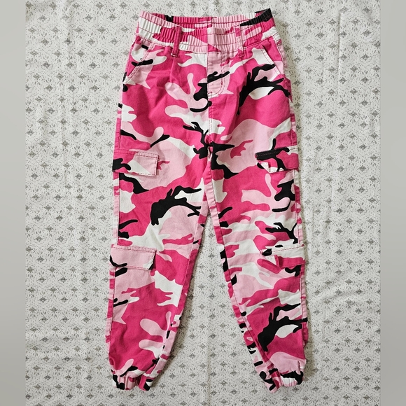 V.I.P. Y2K Pink Camo Cargo Pants - Picture 1 of 8